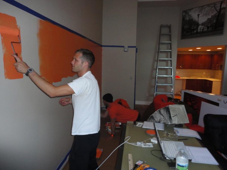 I don't know why I had a camera in hand and not a paint roller