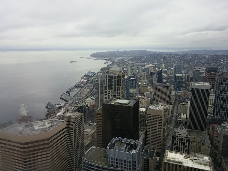 Here is Seattle in all of its spring glory, I was happy to be catching my breath with this in sight 