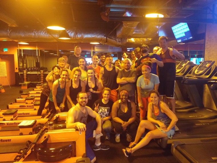 Here's a quick snap at the end of one of my HIIT classes at the Orangetheory Fitness in Seattle, WA... the Capitol Hill studio location.